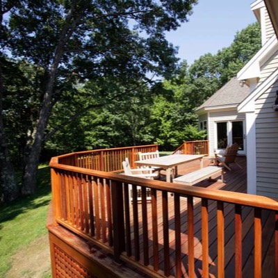 Bright sunny deck