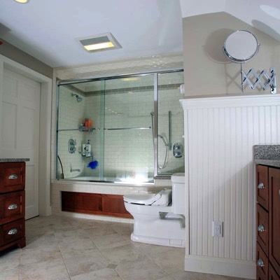 Bathroom tile floor