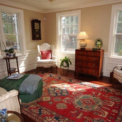 Sitting room with rug