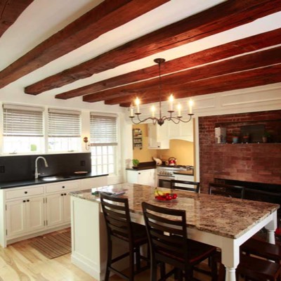 Exposed beam kitchen