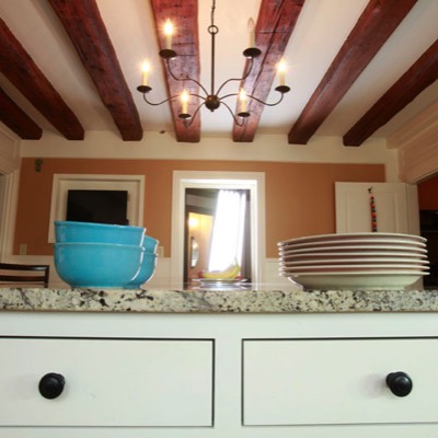 Bowls and plates on counter