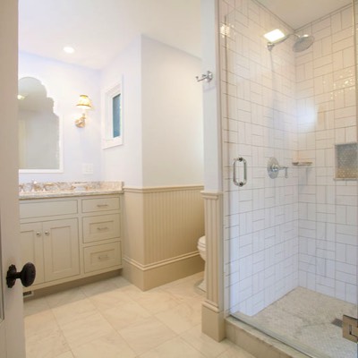 Bathroom glass shower door