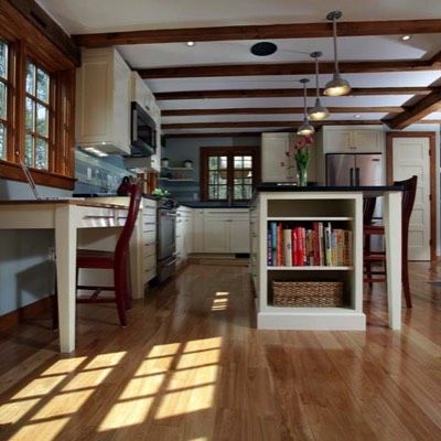 Low-angle kitchen shot